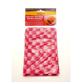 Mr Bar B Q BBQ Red and White Paper Liners - Mr Bar B Q 40180X, 12 inch X 12 inch, 24 count
