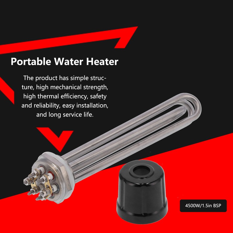 Portable Water Heater Stainless Steel High Thermal Efficiency Safe Reliable