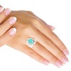 Jeweloporium 925 Silver Ring for Women Size S 1/2 Aqua