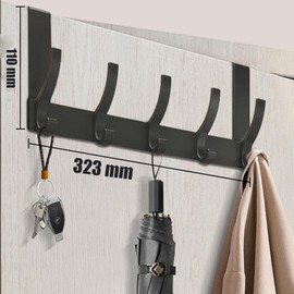 Over Door Hanger Door Hooks Over The Door Hook Hanger Hooks for Hanging Over Door Hanger 5 Hooks Over Door Coat Hooks Door Hanger Heavy-Duty Over Door Hook Space Saving Over Door Towel Rack