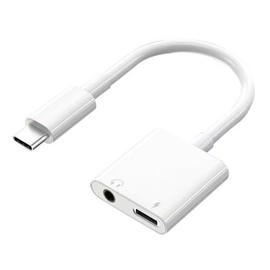 Type C Earphones, Convert, 2 in 1, 0.1 inch (3.5 mm) Earphone Jack Version, Allows You to Charge Your Smartphone and Play Music and Games Calls, Compatible with Type C Connected Devices, Type-C to