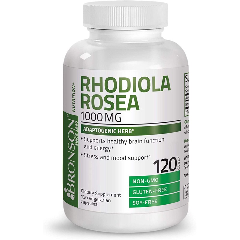 Bronson Rhodiola Rosea 1000Mg Supplement - Adaptogenic Herb for Brain,
