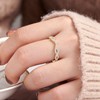 Wuziwen Twisted Infinity Yellow Gold Ring for Women Eternity Rings