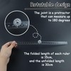 2 PCS Folding Ruler, 30cm Foldable Ruler Clear Ruler 15