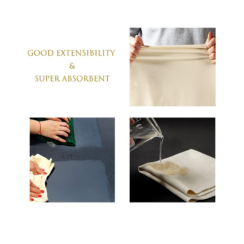 30 x 40 cm - Natural Deerskin Cleaning Cloth, 1