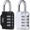 Diyife 2 Pack Combination Padlock 4-Digit Combination Lock Weatherproof Metal