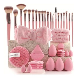 40pcs Brochas Maquillaje Profesional Esponjas Neceseres