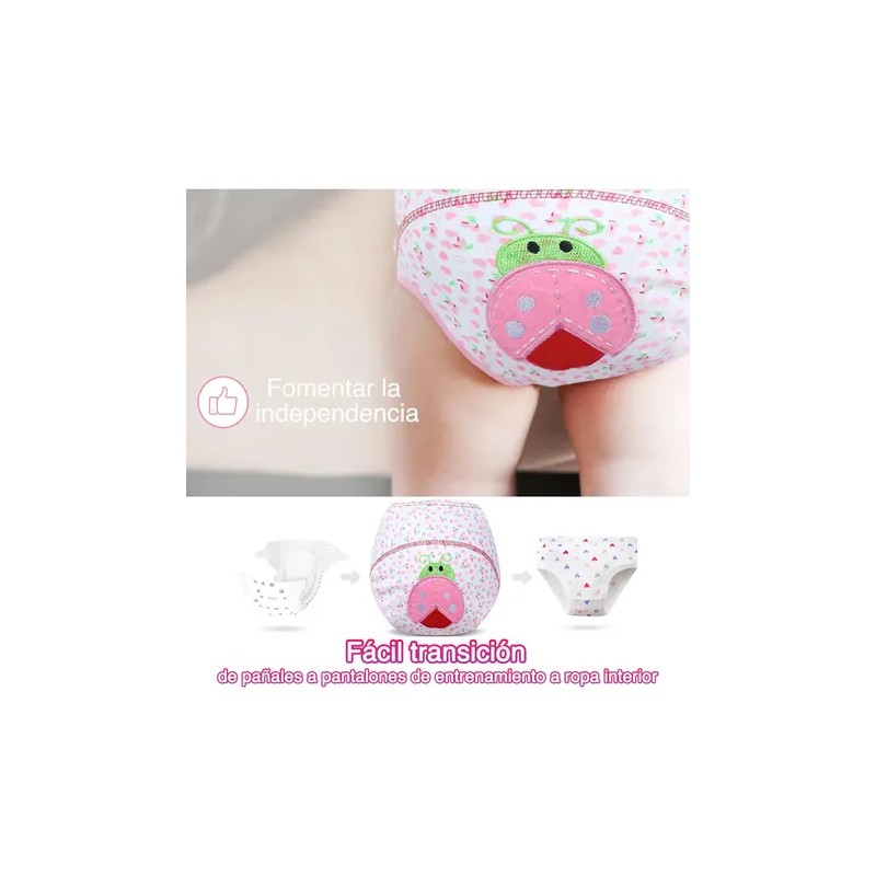 6pcs Pañales Calzones Entrenadores Reutilizables Ecológico