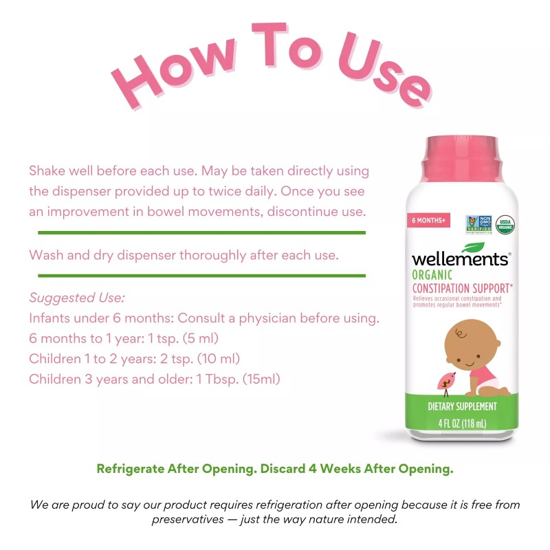 Wellements Organic Prune Constipation Relief for Kids Pack of 2