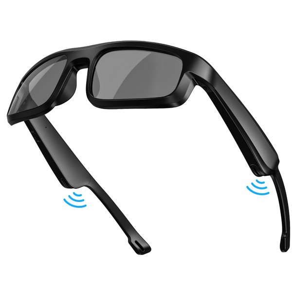 LVTEL LVTEL Smart Glasses, Polarized Bluetooth Sunglasses, Built-in Mic &