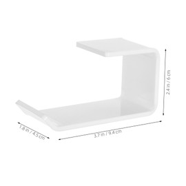 Operitacx Headphone Stand for Desk Wall Mounted Headset Holder with Elegant Design Space Saving Storage for All Headphones Compatible with Desktop and Over Ear Models White