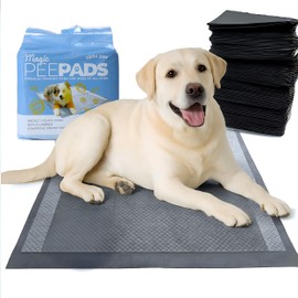 Alpha Paw - Magic Dog & Puppy Pee Pads - Puppy Pads with Charcoal, Extra Thick 6 Layers + Gel Tech Absorbs 6 Cups, Advanced Quick-Dry Indoor Wee Wee Pads for Dogs Training - XL Dog Pads 26”x30” 40 CT