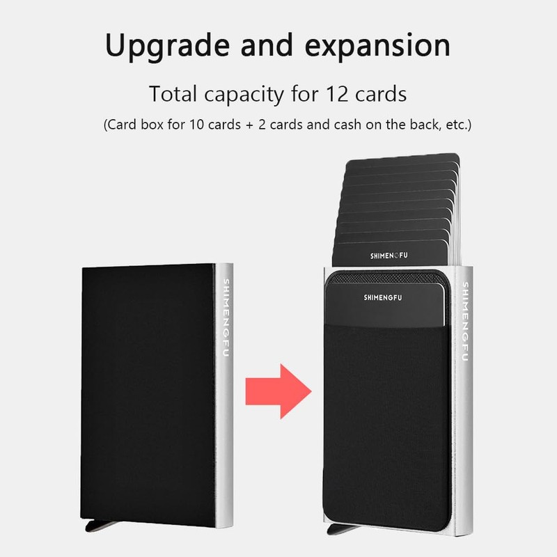 HSAJS Credit Card Wallet RFID Slim Wallet with 1 Coin
