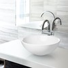 Miligoré 16" Round White Ceramic Vessel Sink - Modern Above