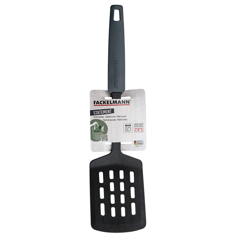 Fackelmann Statement Spatula - Slotted Turner with Ergonomic Handle -
