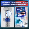 Thread Locker Blue and Red, Medium and Strong Strength Thread
