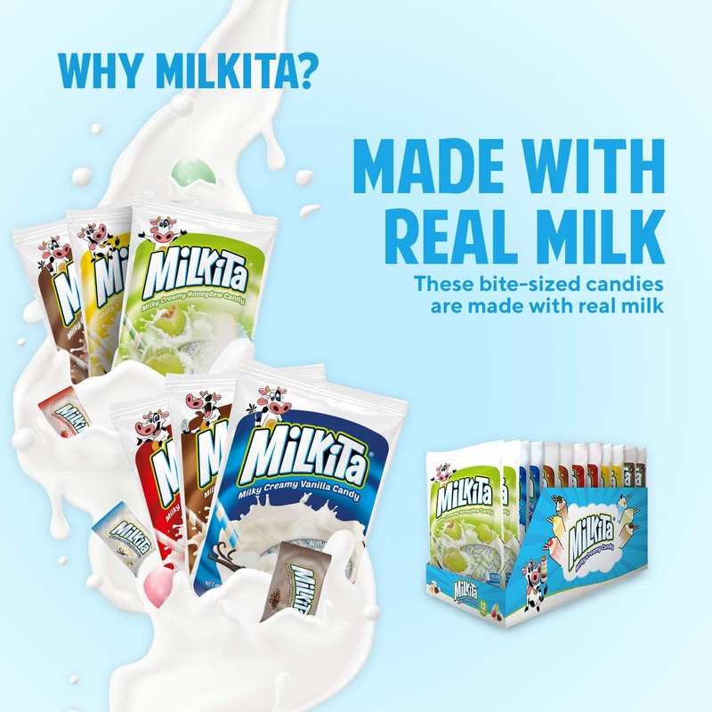 Milkita Creamy Shake Candy (Assorted Flavors, 12 Pack (360 pcs))