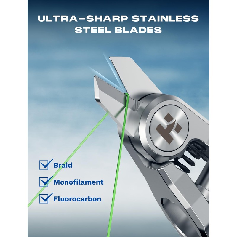 HOOK-EZE Fishing Line Cutter, Fly Fishing Nippers with Retractors and