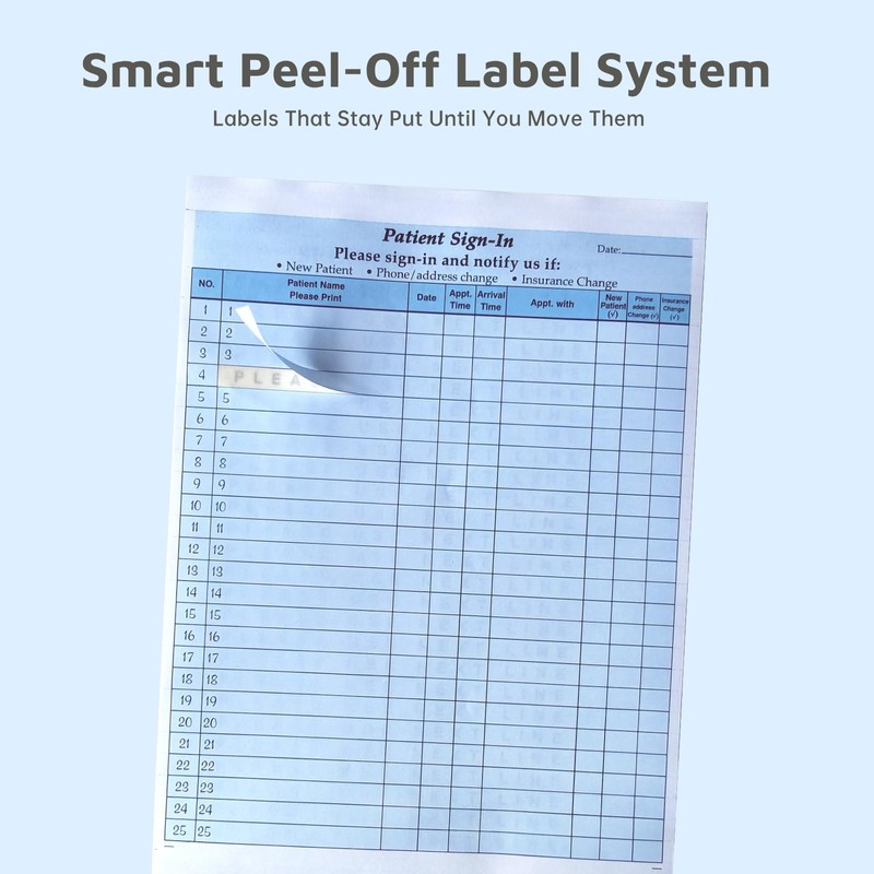 Patient Sign in Sheets, HIPAA Compliant, Carbonless 3-Part Medical Forms