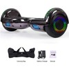 GlareWheel M3 Hoverboard LED Light Bluetooth Chrome Black