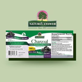 Nature's Answer Activated Charcoal 90-Capsules | Naturally Promotes Detoxification & Waste Elimination | Vegan, Gluten & Alcohol-Free, No Preservatives | Single Count