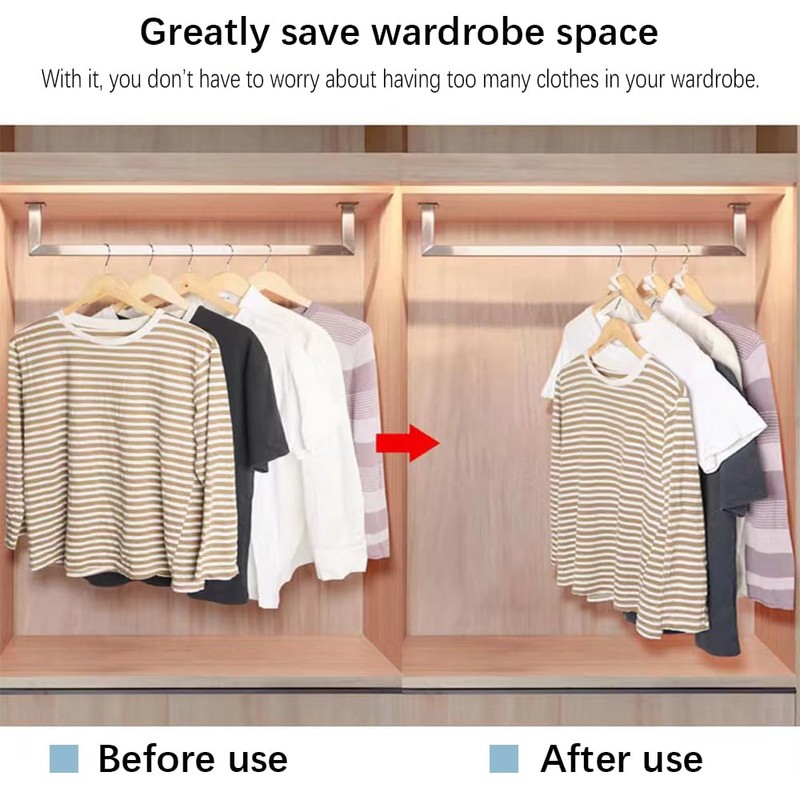 QTOETUII Clothes Hanger Connector Hooks,30Pcs Hanger Extender,Cascading Hanger Hooks,Space Saving