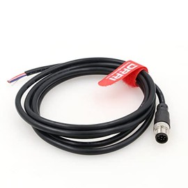 DRRI M12 8-Pins Sensor Connector to Fly Lead Waterproof Electrical Shield Cable for Automation Application (M12 8P Male Cable)