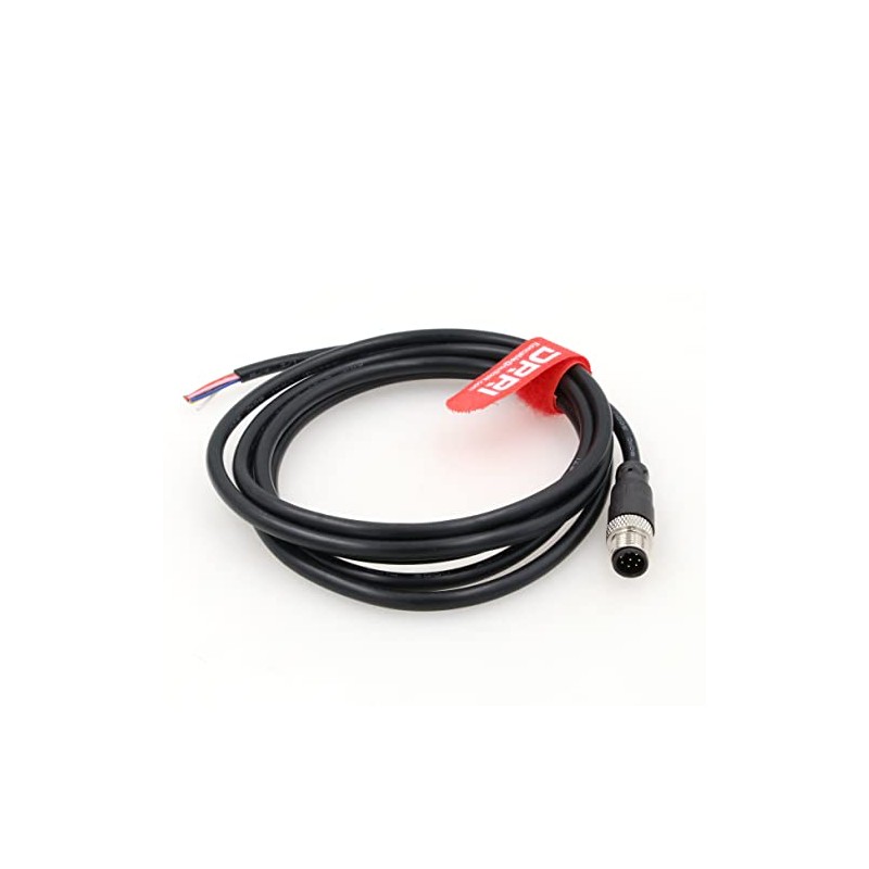 DRRI M12 8-Pins Sensor Connector to Fly Lead Waterproof Electrical
