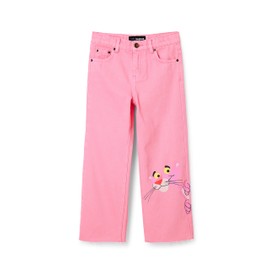 Desigual Girls' Denim Pink Panther Jeans, red