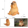 titihuirie 3PCS Groundhog Figurine Groundhog Sculpture Groundhog Model Animal Model