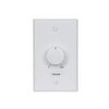 Lowell 25LVC-SW Mono Volume Control with 1-Gang Standard Wall Plate, White; Rotary Dial; 25W Power Rating; For use with 25V/70V/100V Speaker Line; Phoenix Style Plug-in Screw Termination Strips