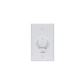 Lowell 25LVC-SW Mono Volume Control with 1-Gang Standard Wall Plate, White; Rotary Dial; 25W Power Rating; For use with 25V/70V/100V Speaker Line; Phoenix Style Plug-in Screw Termination Strips