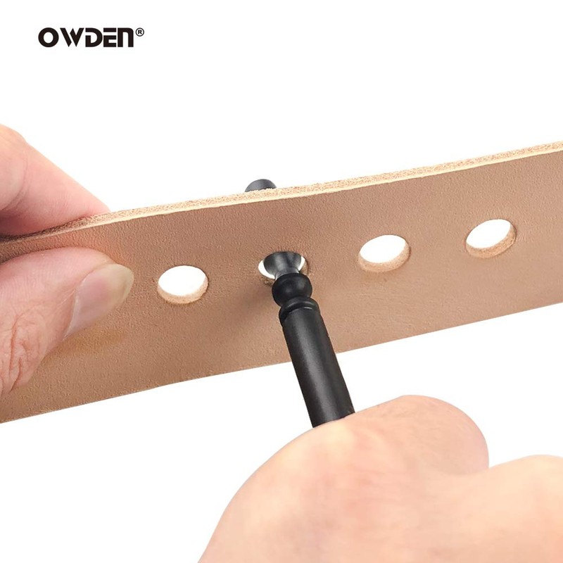 OWDEN Professional 2Pcs.Leather Edge Burnisher Ebony Wood Edge Slicker Leather