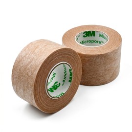 KAFZEL 2 Pezzi Tapes - 1533, Nastro Adesivo Chirurgico, Certificato di Conformità Medica, Microporoso e Flessibile, Cerotto Naso, Rinoplastica - Color Carne (1.25 cm x 9 m)