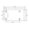 Round Corner Extended Lip Strike Plate, 2-1/4" x 4", (4-1/2"