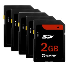 Synergy Digital 2GB Secure Digital SD Memory Cards, Compatible with Sony Cyber-Shot DSC RX100 III Digital Camera - Pack of 5