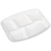 Hefty Everyday Soak-Proof Foam Compartment Tray, White, 9 x 11