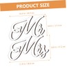 CORHAD Wedding Chair Back Sign Mr Mrs Decor Elegant Registry