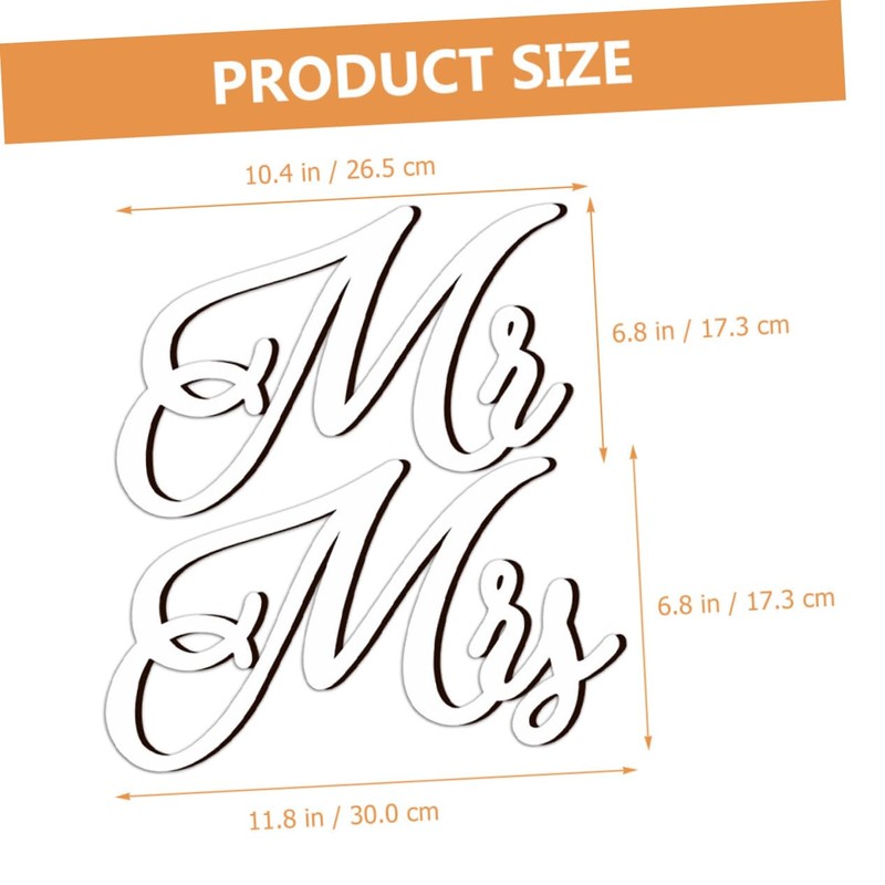 CORHAD Wedding Chair Back Sign Mr Mrs Decor Elegant Registry