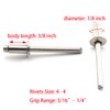 SDTC Tech Stainless Steel Blind Rivets 1/8" x 1/4" (4-4)