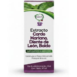 Extracto Cardo Mariano, Diente de León y Boldo, Suplemento Alimenticio, Vía Oral, 30 ml