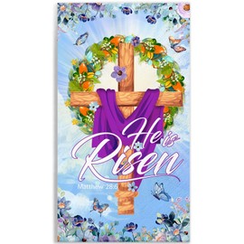 100Pcs Spring Easter Napkins, He Is Risen Napkins Guest Paper Hand Towel for Home Family Dinner Bathroom