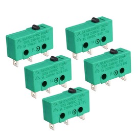 sourcing map KW4-3Z-3 Micro Limit Switch SPDT NO NC 3 Terminals Push Button Pack of 5