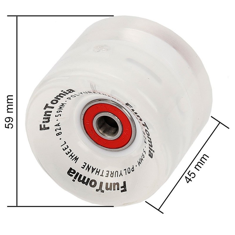 FunTomia 4 x Miniboard/Skateboard Wheels 59 x 45 mm with