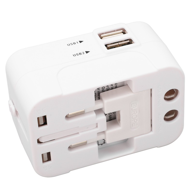 Multifunctional Power Converter with USB Ports Universal Adapter Socket 100‑240VAC
