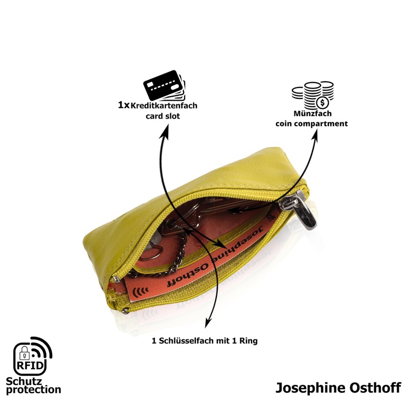 Josephine Osthoff Key Case Leather Women's Key Bag Coin Purse