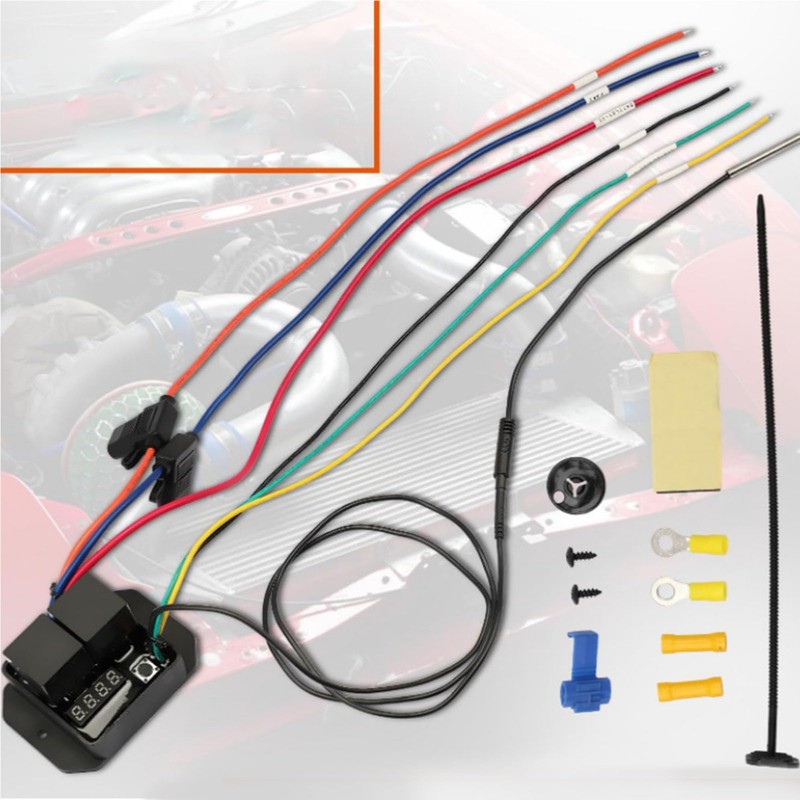 Greensen Digital Radiator Fan Switch Kit, Digital Fan Controller Einstellbare