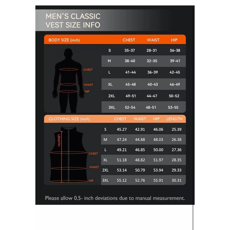 avidia Heated Vest for men with Battery Pack