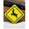Unbranded Deer Crossing Sign PVC Patch, Morale Deer Tactical Rubber