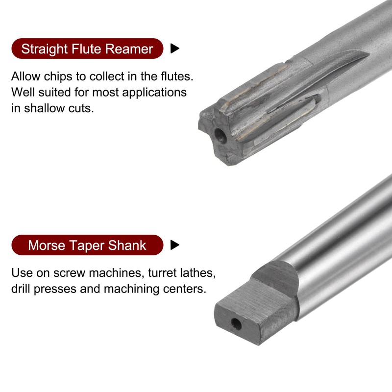 sourcing map Clamping Reamer 16 mm H7 Carbide Tip MT2